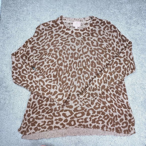 Show Me Your Mumu Women's Sweater Cheetah Lover Knit Print Size Small - Picture 1 of 6